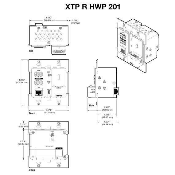 XTP R HWP 201 Panel Drawing