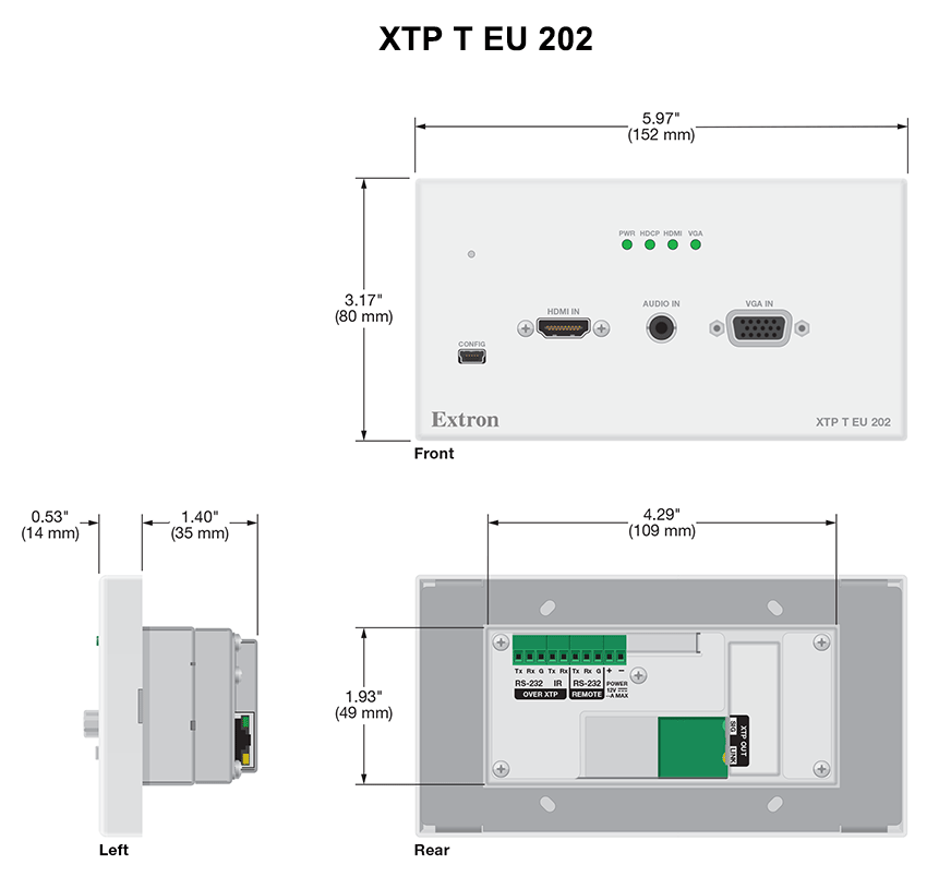 XTP T EU 202 Panel Drawing