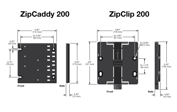 ZipClip 200 Panel Drawing