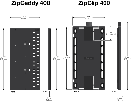 ZipClip 400 Panel Drawing