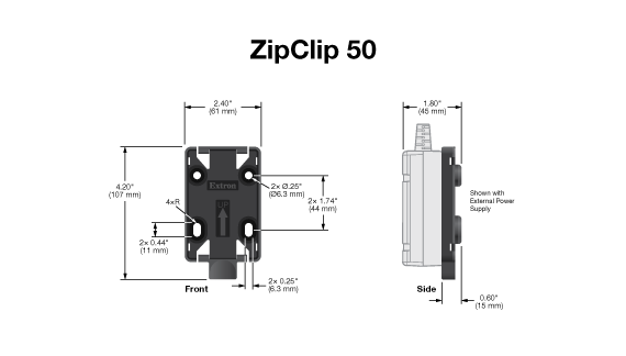 ZipClip 50 Panel Drawing